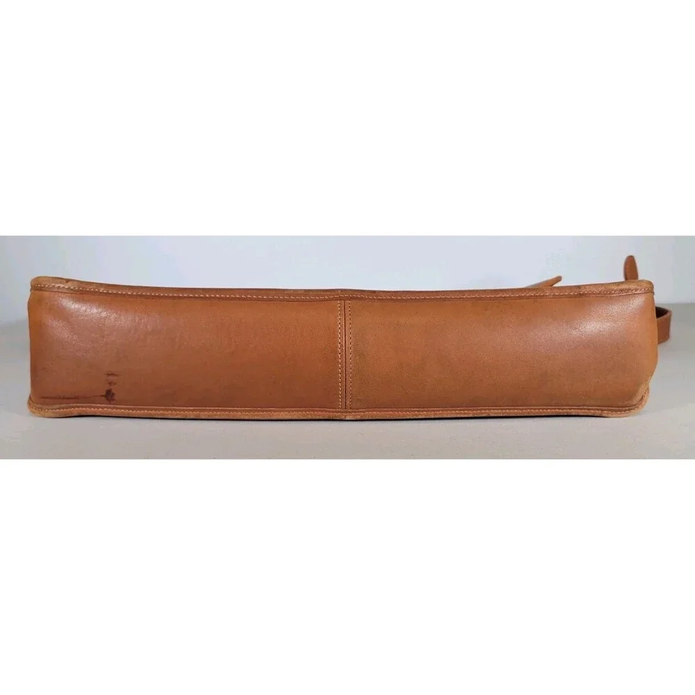 VTG Coach Morgan Briefcase 7105 British Tan Cowhide Leather Messenger Bag 90s
